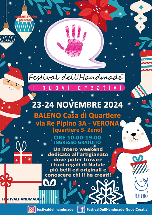 Festival dell’Handmade – I Nuovi Creativi, Novembre 2024, Baleno, Verona